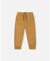 Deux par Toddler Boys Stretch Twill Jogger Pant Tan - Toddler|Child