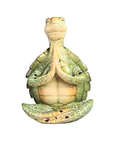 2-pc Set" Fc Design 6.75"H Green Sea Turtle of Yoga Lotus Pose Figurine Statue Ornament Home Room Office Decor and Perfect Ideas for Housewarming, Ho