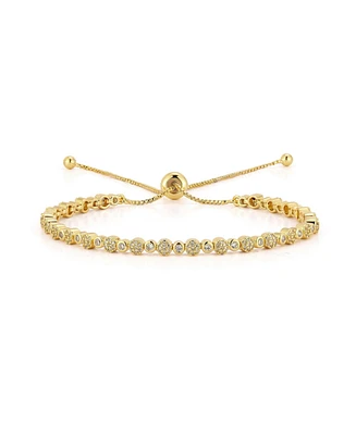 Rachel Zoe Gold Plated Adjustable Tennis Bracelet