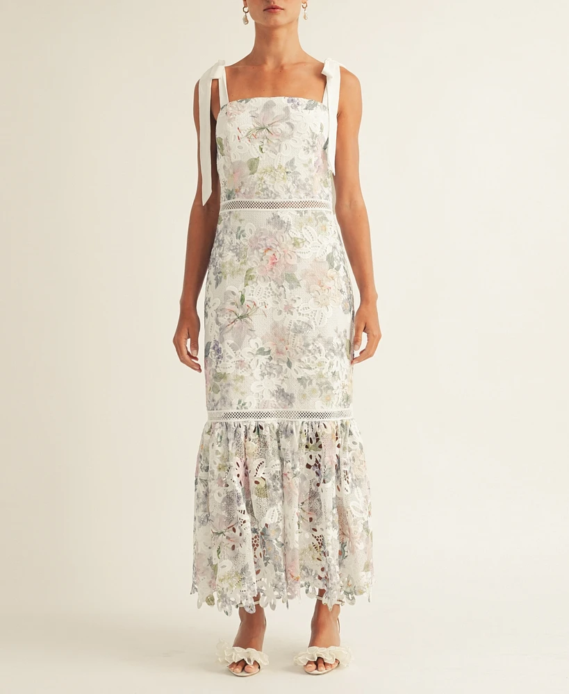 Arose Studio, Inc Women's Madison Floral-Lace Midi Dress