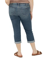 Silver Jeans Co. Plus Suki Curvy-Fit Cropped Denim