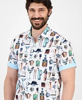 Tommy Bahama Men's Nova Wave Well Stocked Classic-Fit Printed Button-Down Seersucker Shirt