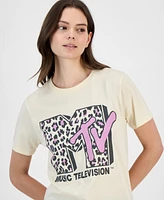 Grayson Threads, The Label Juniors' Leopard Mtv Graphic Print T-Shirt