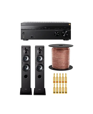 Sony Str-AN1000 7.2 Channel 8K Av Receiver with Floorstanding Speaker Bundle