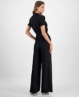 Guess Women's Nalini Button-Front Belted Jumpsuit