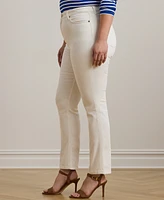 Lauren Ralph Plus High-Rise Straight Ankle Jeans