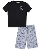 Max & Olivia Big Boys Basketball Shorts Pajama Set