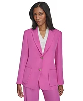 Halston Women's Notched-Collar Two-Button Blazer