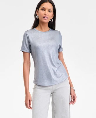 I.n.c. International Concepts Women's Foil T-Shirt, Exclusively at Macy's