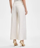 I.n.c. International Concepts Women's Button-Trim Wide-Leg Pants, Created for Macy's