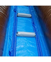 Herokiddo T-Rex 18' Water Slide with Detachable Pool & Air Blower, Tall Seating Height, Commercial Grade, 100% Pvc Vinyl, Summer Fun, Outdoor Play, Bl