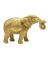 2-pc Set" Fc Design 7.25"W Gold Thai Elephant Figurine Statue Ornament Home Room Office Decor and Perfect Ideas for Housewarming, Holidays and Birthd