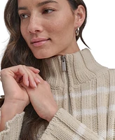 Dkny Jeans Women's Cotton Mock-Neck Zip-Up Cardigan - Kxy