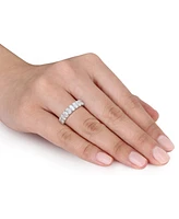 Macy's Moissanite Oval-Cut Ring (4-1/5 ct. t.w.) in Sterling Silver