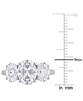 Macy's Moissanite Three Stone Ring (4 ct. t.w.) in Sterling Silver