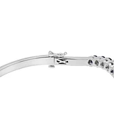 Lab-Created Blue Sapphire Wavy Bangle Bracelet (6-1/4 ct. t.w.) in Sterling Silver