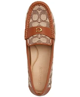 Coach Women's Sculpted C Leather Driver Loafer Flats