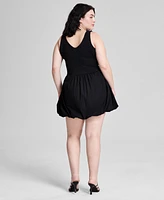 And Now This Trendy Plus Cotton Bubble Mini Dress, Exclusively at Macy's