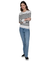 Karl Lagerfeld Paris Women's Stripe Embellished Sweater