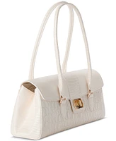 Brahmin Dayan Sea Salt White Carman Medium Leather Shoulder Bag