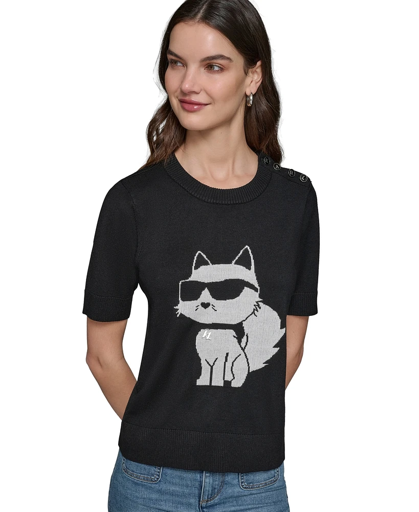 Karl Lagerfeld Paris Women's Choupette Sweater