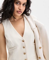I.n.c. International Concepts Women's Crepe Vest, Exclusively at Macy's