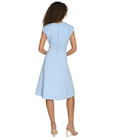 Calvin Klein Women's Cap-Sleeve A-Line Dress