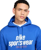 Nike Club Men's Fleece Long Sleeve Logo Graphic Hoodie