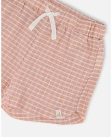 Deux par Toddler Girls Crinkle Short Light Old Pink - Toddler|Child