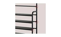 Simple Floor Standing Clothes and Hat Rack with Shoe Rack – Versatile and Practical Storage Solution