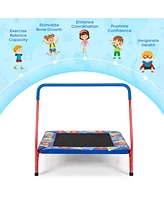 36 Inch Kids Indoor Outdoor Square Trampoline with Foamed Handrail