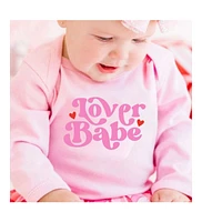 Sweet Wink Baby Girls Lover Babe Valentine's Day Long Sleeve Bodysuit