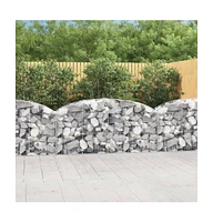 Arched Gabion Basket 78.7"x19.7"x31.5"/39.4" Galvanized Iron