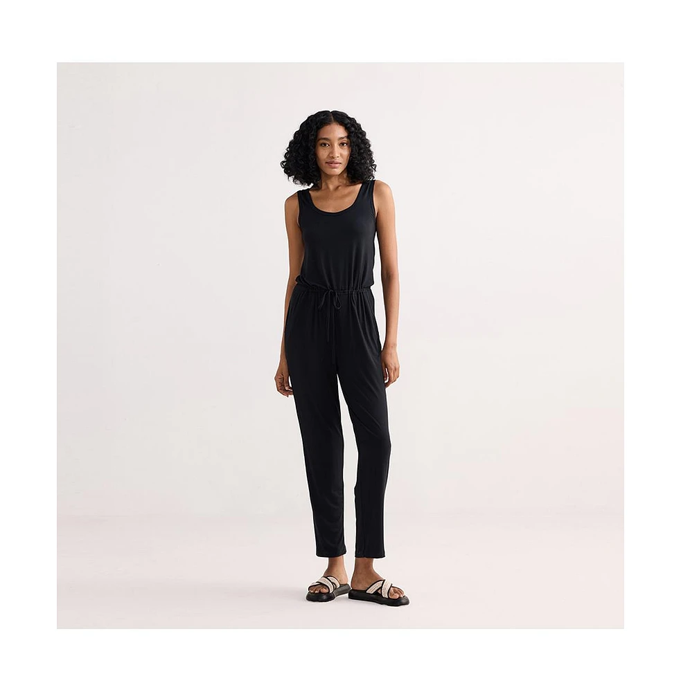 Relaxed Drawstring Jumpsuit