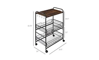 Multi-Purpose Rolling Cart with Shelves and Drawers