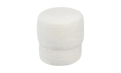 Upholstered Round Foot Stool for Living Room and Bedroom