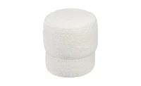 Upholstered Round Foot Stool for Living Room and Bedroom
