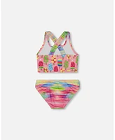 Deux par Girl Printed Two-Piece Swimsuit Multicolored - Toddler|Child