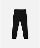 Deux par Baby Girls Ribbed Leggings Black