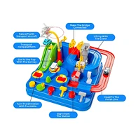 Race Track Car Adventure Toy with 4 Mini Car 6 Buttons