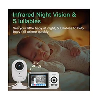 Simyke Boys Smart Monitor: 1080P Camera + 2.8” Lcd Display, Lullaby Playing