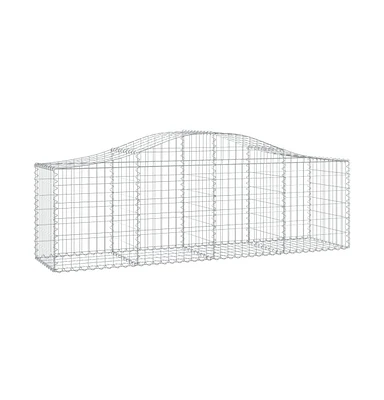 Arched Gabion Basket 78.7"x19.7"x23.6"/31.5" Galvanized Iron