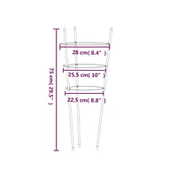 Garden Plant Supports with 3 Rings 5 pcs Green 29.5" Steel