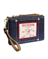 True Religion Buddha Patch Denim Wristlet