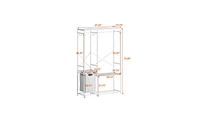 Premium Oxford Portable Wardrobe with Storage and Hanging Space