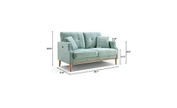 Sofa 2-Seater Loveseat – Waterproof Fabric & Usb Charging Ports