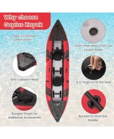 Inflatable 2-person Kayak Set with Aluminium Oars and Repair Kit