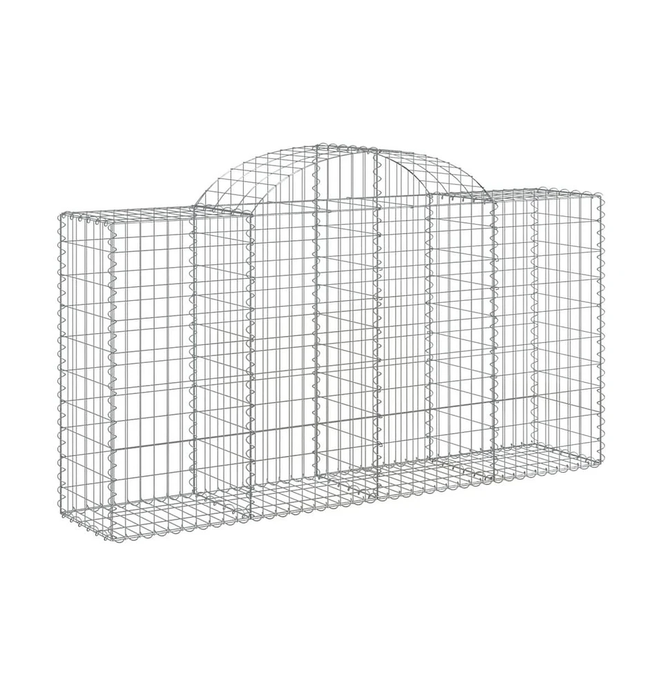 Arched Gabion Basket 78.7"x19.7"x39.4"/47.2" Galvanized Iron