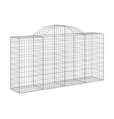 Arched Gabion Basket 78.7"x19.7"x39.4"/47.2" Galvanized Iron