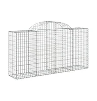 Arched Gabion Basket 78.7"x19.7"x39.4"/47.2" Galvanized Iron